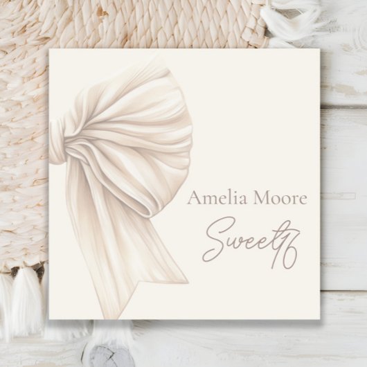 Grote Beige Bow Boho Sweet 16 Servet