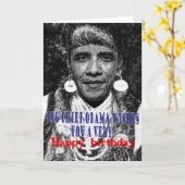 grote belangrijkste obama wenst u een gelukkige kaart (Gele Bloem)