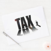 Grote belasting klein man ovale sticker (Envelop)