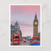 Grote ben en huizen van het parlement Londen Engel Briefkaart (Voorkant)