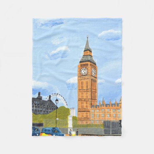Grote Ben Londen Fleece Deken (Voorkant)