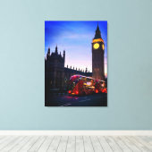 Grote Ben Londen Zonsondergang Canvas Afdruk (Insitu (Houten vloer))
