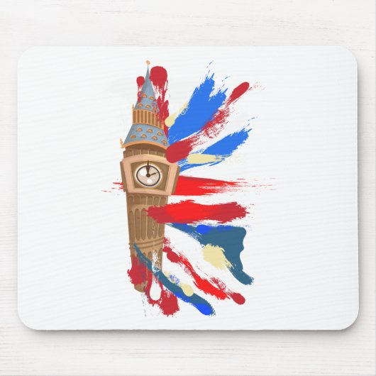 Grote Ben Westminster-klokkentoren Muismat (Voorkant)