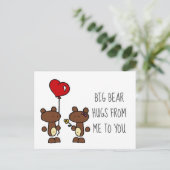 Grote beren knuffels briefkaart (Staand voorkant)