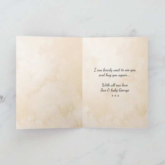 Grote beren knuffels verzenden knuffelkaart bedankkaart (Binnen)