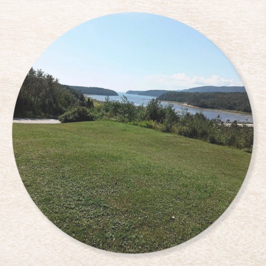 Grote Bergerische kustplaats noord Ronde Kartonnen Onderzetter (Voorkant)