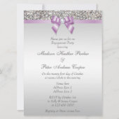 Grote Betrokkenheid Partij Zilveren Sequins Lila B Kaart (Achterkant)