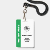 GROTE BEZOEKERSBADGE BADGE (Voorkant met koord)