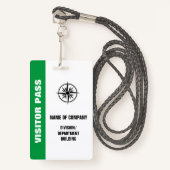 GROTE BEZOEKERSBADGE BADGE (Voorkant met draagriem)