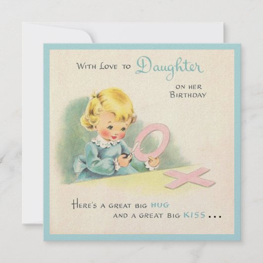 Grote Big Hug en Kiss Birthday Kaart (Voorkant)