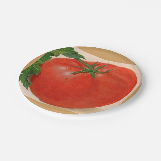grote BIG juicy tomato Papieren Bordje (Gekanteld)