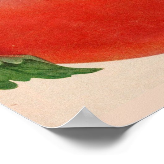 grote BIG juicy tomato Poster (Hoek)