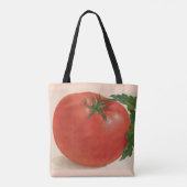 grote BIG juicy tomato Tote Bag (Achterkant)