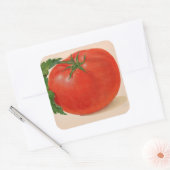 grote BIG juicy tomato Vierkante Sticker (Envelop)