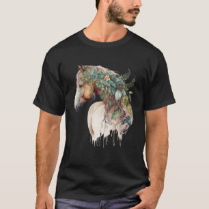 Grote biologische Natuur Kleurrijke Boho Horse Boh T-shirt