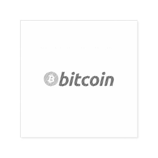 Grote Bitcoin logo met oranje Bitcoin-symbool Zelfinktende Stempel (Design)