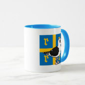 Grote Black-backed Gull van Rauma Finland Mok (Voorkant rechts)