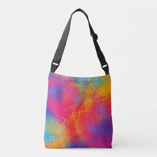 Grote Blast van Kleur Crossbody Canvas tas (Voorkant)