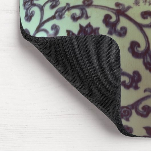 Grote blauw- en witte ringvaas muismat (Hoek)