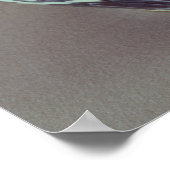 Grote blauw- en witte ringvaas poster (Hoek)