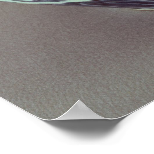 Grote blauw- en witte ringvaas poster (Hoek)