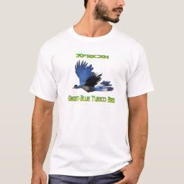 Grote Blauwe Afrikaanse Turaco Vogel T-shirt