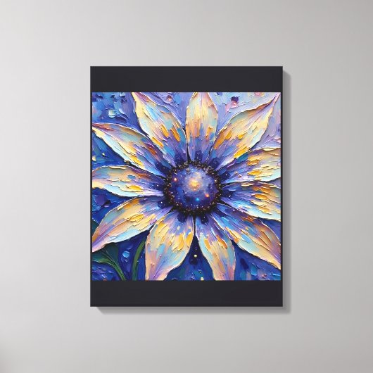 Grote Blauwe Bloem Impressionistische Print | Bota (Voorkant)