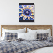 Grote Blauwe Bloem Impressionistische Print | Bota (Insitu (Slaapkamer))