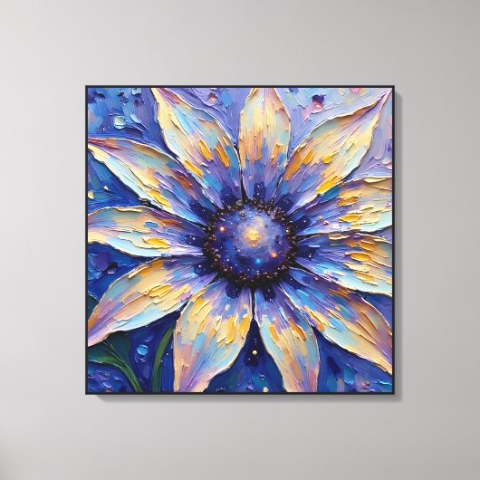 Grote Blauwe Bloem Impressionistische Print | Bota (Voorkant)