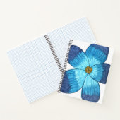 Grote Blauwe Bloem Notitieboek (Binnen)