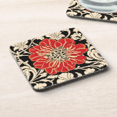 Grote blauwe Camellia bloesem Bier Onderzetter (Linkerzijde)