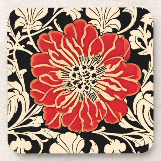 Grote blauwe Camellia bloesem Bier Onderzetter (Voorkant)