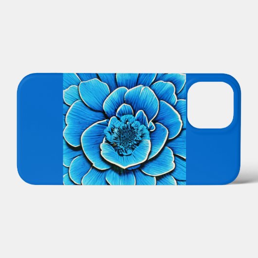 Grote blauwe Camellia bloesem Case-Mate iPhone Case (Achterkant (horizontaal))