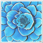 Grote blauwe Camellia bloesem Sticker (Voorkant)