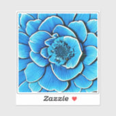 Grote Blauwe Camellia Bloesem Sticker (Vel)