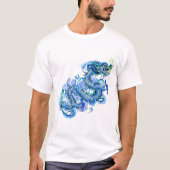 Grote blauwe draak t-shirt (Voorkant)