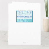 Grote blauwe en witte marmerdag kaart (Achterkant)