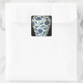 Grote blauwe en witte vaas, Jaijing Period Vierkante Sticker (Tas)