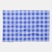 Grote blauwe gingham theedoek (Horizontaal)