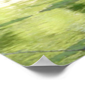 Grote blauwe haron in vijver - groen poster (Hoek)