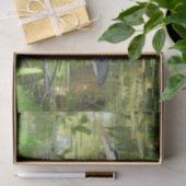 Grote blauwe haron in vijver - groen tissuepapier (Geschenk)