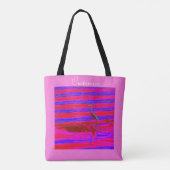 grote blauwe herenkrans roze tote bag (Achterkant)