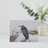 Grote blauwe herenwinter briefkaart (Staand voorkant)