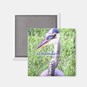 Grote blauwe herinnering magneet (Voorkant / Achterkant)