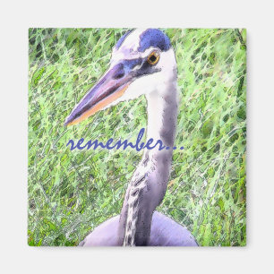 Grote blauwe herinnering magneet