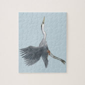 Grote blauwe Heron die de puzzel van de puzzel afh (Verticaal)