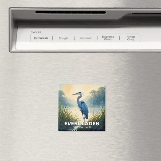 Grote Blauwe Heron Everglades Reizen Magneet (Insitu (Vaatwasser))