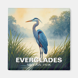Grote Blauwe Heron Everglades Reizen Magneet