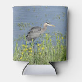 Grote Blauwe Heron in de rivier. Blikjeskoeler (Voorkant)