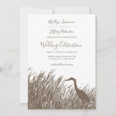 Grote Blauwe Heron in een rustige bruiloft met moe Kaart (Voorkant)